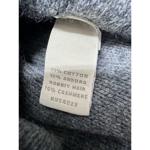 Banana Republic Full Zip Sweater S Mens Black Gray Wool Blend Henley Style - Picture 8 of 9